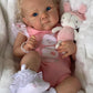 Pinky Reborn Baby Dolls Lovely 18 Inch 46 Cm Real Looking Reborn Doll Eyes Opened With Cloth Baby Realistic Newborn Gift Rooted
