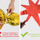 Toniful 4 Pcs 22Inch 4D Huge Red Star Balloons Explosion Star Mylar Foil Balloons For Party Supplies Backdrop Christmas,New Year