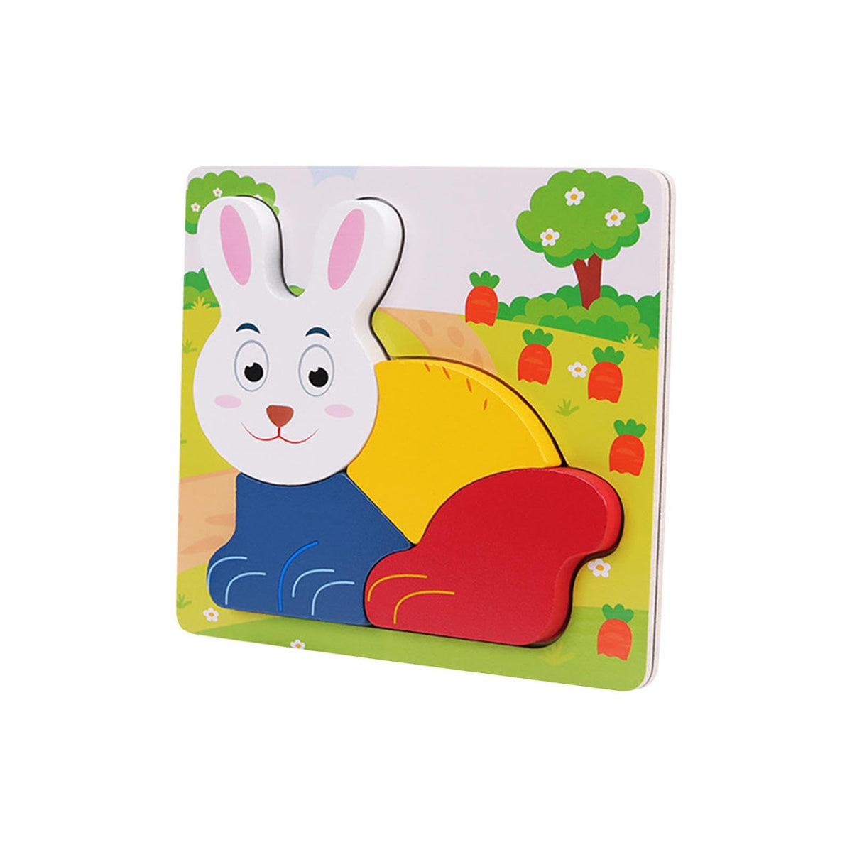 CALANDIS?Animals Puzzles Colors Shapes Cognition 3D Blocks Game Jigsaw Wooden Puzzle | Wooden & Handcrafted Toys | Preschool Toy