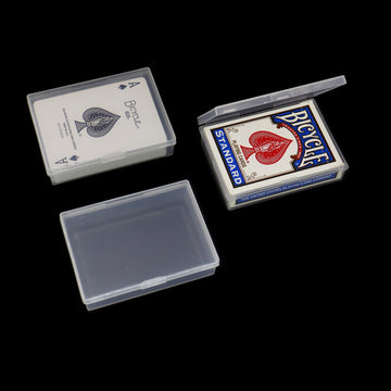 Cwdew Clear Plastic Playing Card Deck Cases - 6pcs Organizer, Snap Closed, Fits 3.5x2.5 inch Cards, Model SD-020