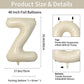 Biapian 40 Inch Letter Z Balloons, Giant Cream Z Foil Balloon, Big Single Alphabet A-Z Balloons, Beige Large Aluminum Z Balloons