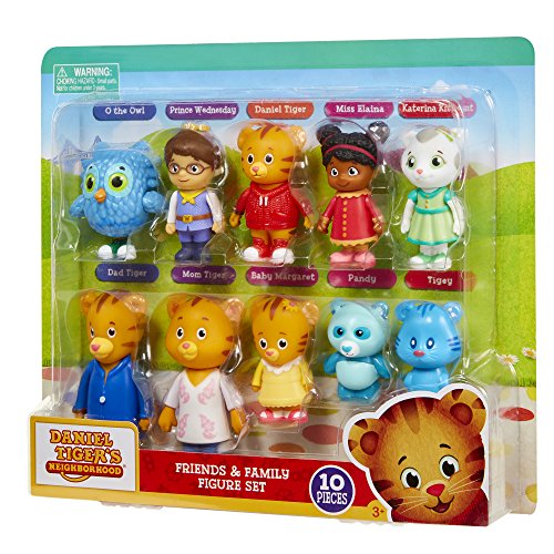 Daniel Tiger'S Neighborhood Friends & Family Figure Set (10 Pack) Includes: Daniel, Friends, Dad & Mom Tiger, Tigey & Exclusive Figure Pandy [Amazon Exclusive]