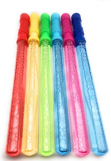 Oojami 30 Pack Big Bubble Wands - 14 Inches Assortment Of Colors Ideal For Party Favors Birthday School Easter Graduation, Bubble Theme Party Value Pack