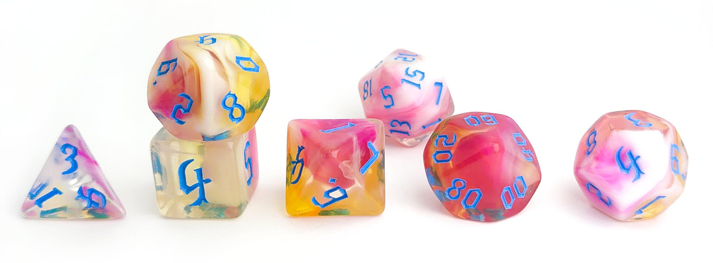 Vvpesca Pink D&D Dice Set - Polyhedral Dice Set For Dnd, Coc Accessories, Ttrpgs, Dungeon And Dragons, Role Playing Games - D20