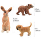 Tuparka 9Pcs Forest Animals Set, Miniature Figures Woodland Animals Deer Figurine, Dog, Rabbit, Bear Figure Miniature Animals Woodland Cake Toppers