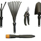 SPAREHAND Garden Tool Set - 5-in-1 Heavy Duty Gardening Tools with Changeable Handles, Trowel, Spring Pruner, Cultivator, & Flat