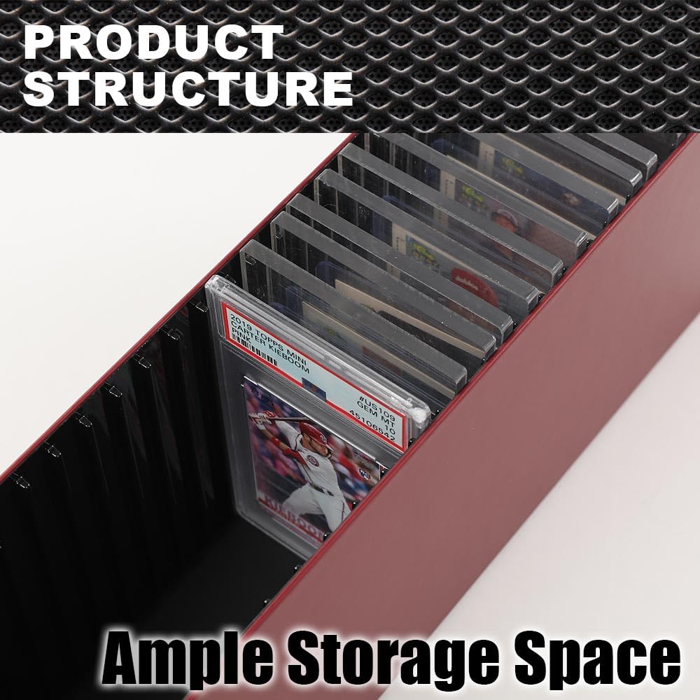 Crossdesign Slotted Graded Card Storage Holder Container Trading Cards Boxescompatible With Slat Storage Boxes