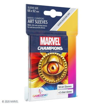 Gamegenic Marvel Champions The Card Game Official Captain America Art Sleeves - Pack Of 50 Art Sleeves And 1 Clear Sleeve, Card Game Holder, Use With Tcg And Lcg Games, Made By Fantasy Flight Games