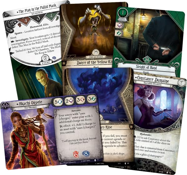 Fantasy Flight Games Arkham Horror The Card Game The Path To Carcosa Investigator Expansion - Enveil The Madness! Lovecraftian Cooperative Lcg, Ages 14+, 1-4 Players, 1-2 Hour Playtime, Made