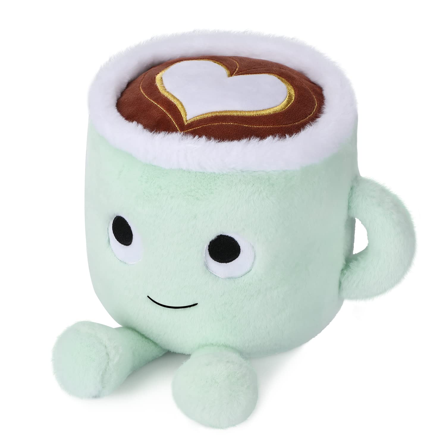 AULUDA Latte Plush Toy  30 cm Stuffed Coffee Mug Plushie Pillow Doll  Soft Cup Fluffy Friend  Hugging Cushion - Present for Every Age (Latte)