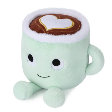 AULUDA Latte Plush Toy  30 cm Stuffed Coffee Mug Plushie Pillow Doll  Soft Cup Fluffy Friend  Hugging Cushion - Present for Every Age (Latte)