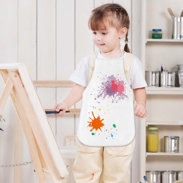 Kuuqa 16Pack Kids Art Aprons Bulk White Children Painting Aprons Art Smocks For Craft Kitchen Classroom Painting Party Supplies