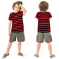 Prebene Pugsley Addams Shirt, Boys Striped T Shirt, Kid'S Halloween Costumes, Mime, Bank Robber T-Shirts Black Red