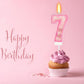 FAMGift Birthday Candles - Number 7 Candle, Butterfly Birthday Candles for Cake, 7th Birthday Party Decorations, Theme Party Sup