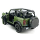 2-Door Convertible Bronco Badlands Model Car 1/36 Scale Diecast Toy Cars Metal Alloy Childrens Vehicles, Pull Back Doors Open, B