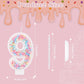Birthday Candles, 0-9 Number Macaron Cake Candles Glitter Cake Topper Decorations for Wedding Anniversary Birthday Party (9)