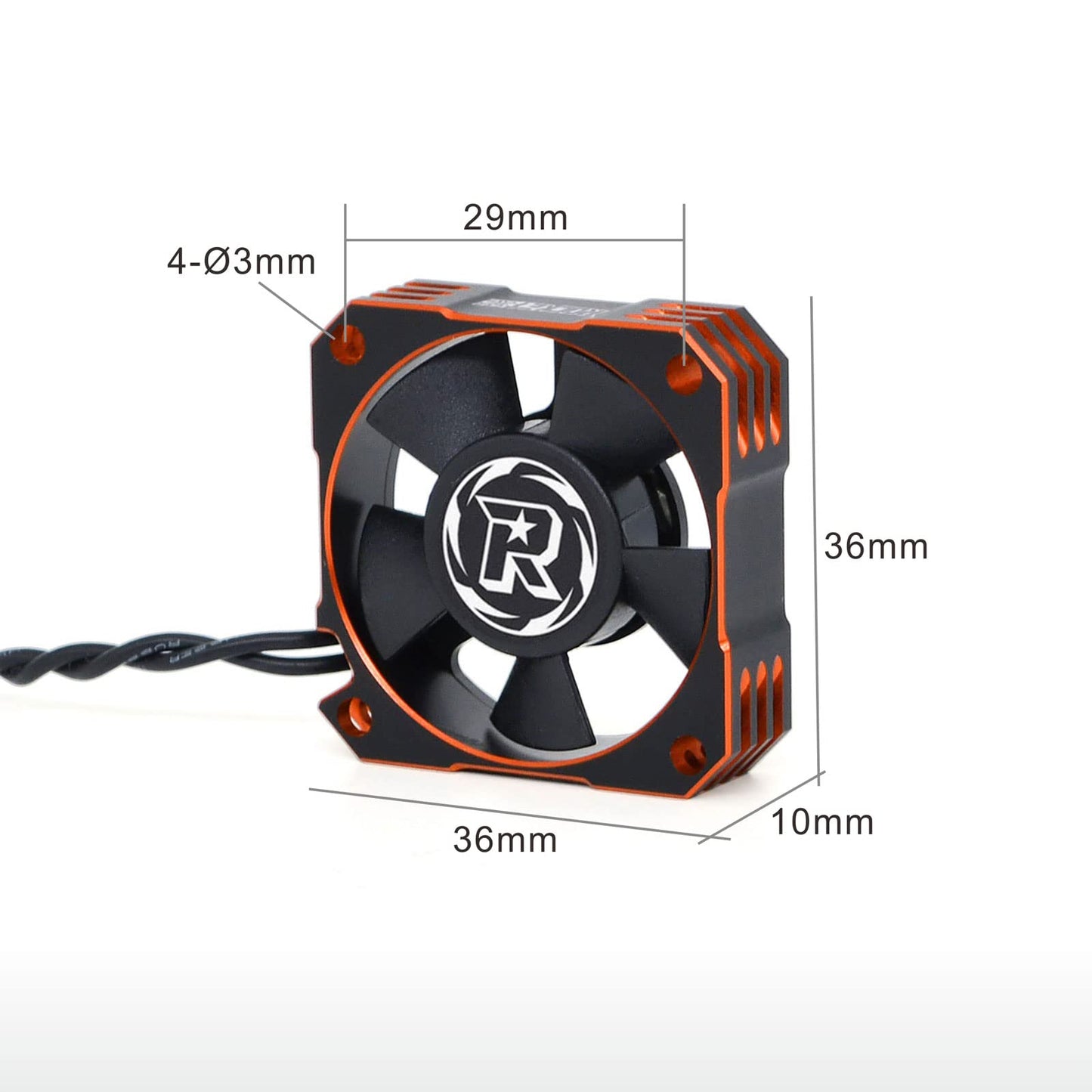 RC Motor Cooling Fan 21000RPM Brushless RC Motor Heatsink 8.4V ESC Cooling Fan Heat Dissipation for 1/10 1/12 1/8 RC Car Orange