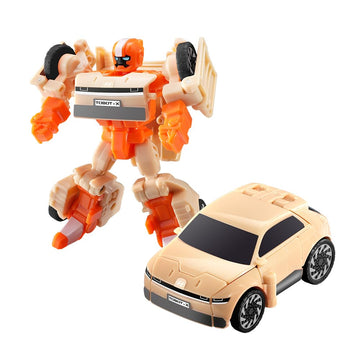 New Tobot, Mini Tobot X, Youngtoys Transforming Collectible Vehicle To Robot, Heroes Animation Character Toys For Kids 3 And Up Transform Toys Cars, Mini Size 4-Inch