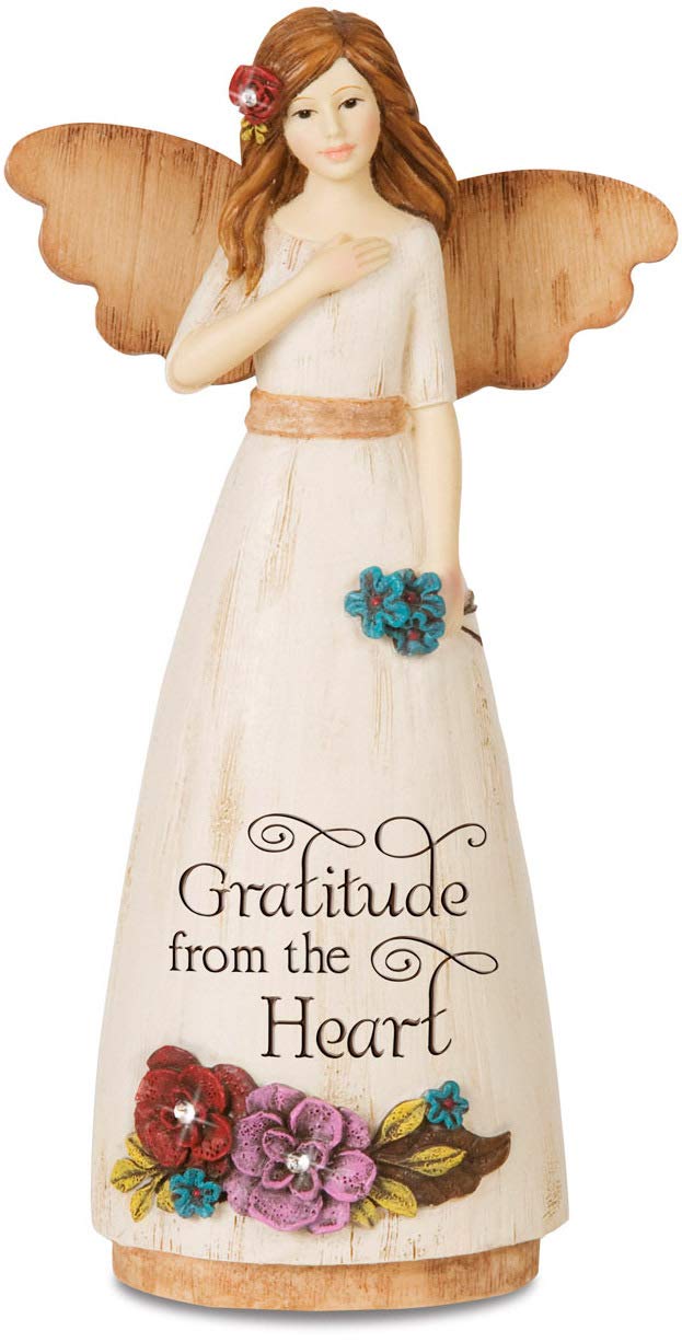 Pavilion Gift Company 03009 Thank You Angel Figurine  6-Inch  Beige