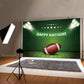 ssailue decor Football Banner – 5x3 ft Vinyl Party Decoration, Green for Birthday Celebrations