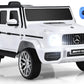 Infans Licensed Mercedes Benz G63 Kids Ride On Car, 12V Electric Vehicle With Remote Control, Double Open Doors, Music, Bluetooth, Wheels Suspension, Battery Powered For Children Boy Girl (White)
