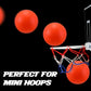 3 Pcs 5.5 Inch Mini Basketball Kids Replacement Basketball With Pump And Needle Orange Toddler Basketball For Indoor Basketball