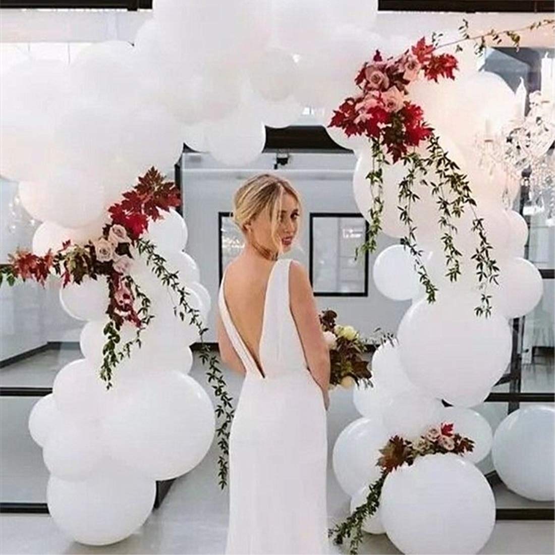 24Pcs 18 Inch Big White Balloons Latex Round Balloons Giant White Balloon Jumbo Thick Balloons For Photo Shoot Birthday Wedding Party New Year'S Day Christmas Decorations