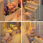 TOPBSFARNY DIY Doll House with Musical Movement  Wedding Theme Book Nook Kit  Illusion Mirror Design Miniature Dollhouse Kit  Booknook Bookshelf Desktop Decor Model Build for mature-themed Wedding Gift