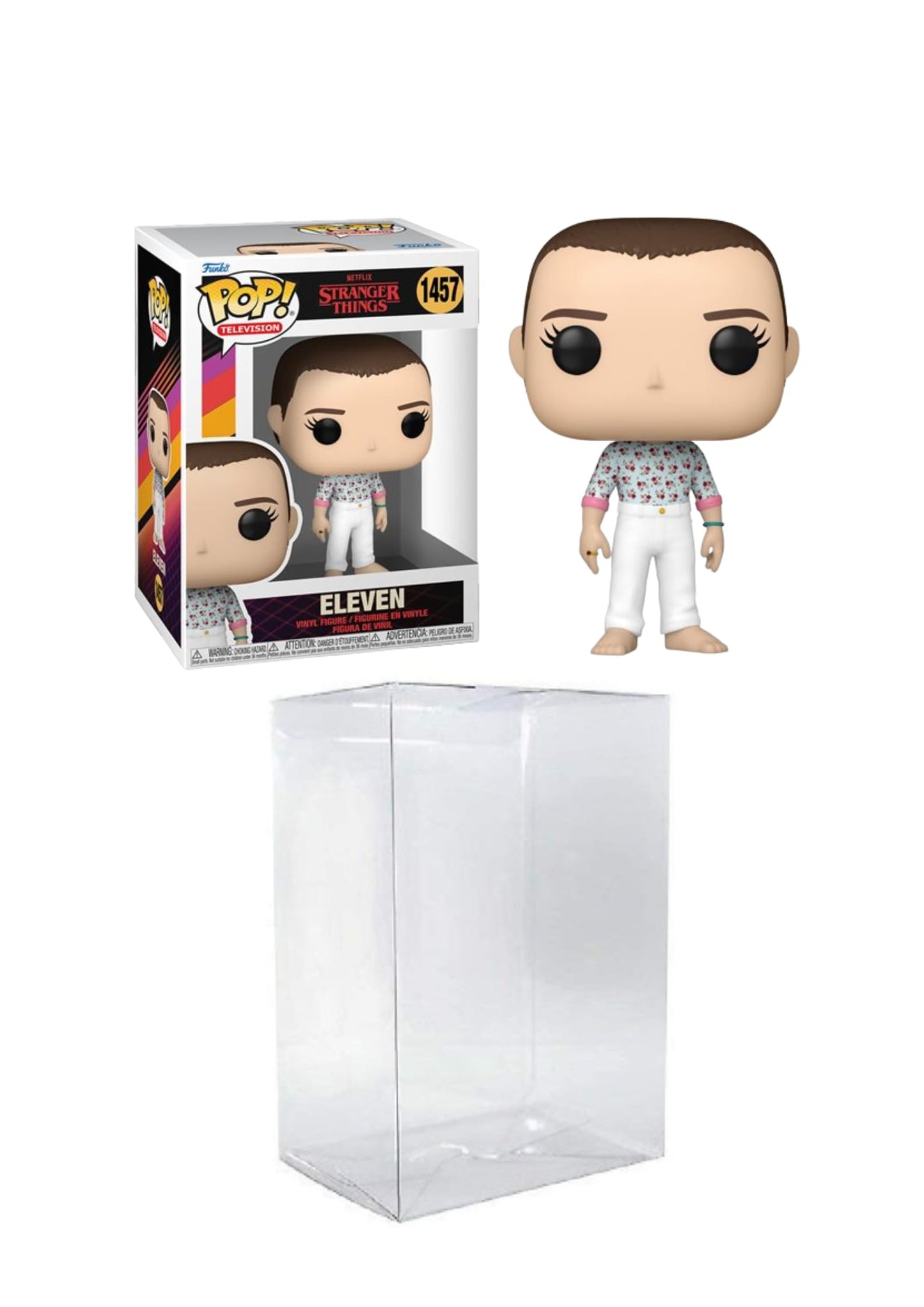 Funko Pop! Tv: Stranger Things Season 4 - Finale Eleven Common Bundled With A Byron 'S Attic Protector