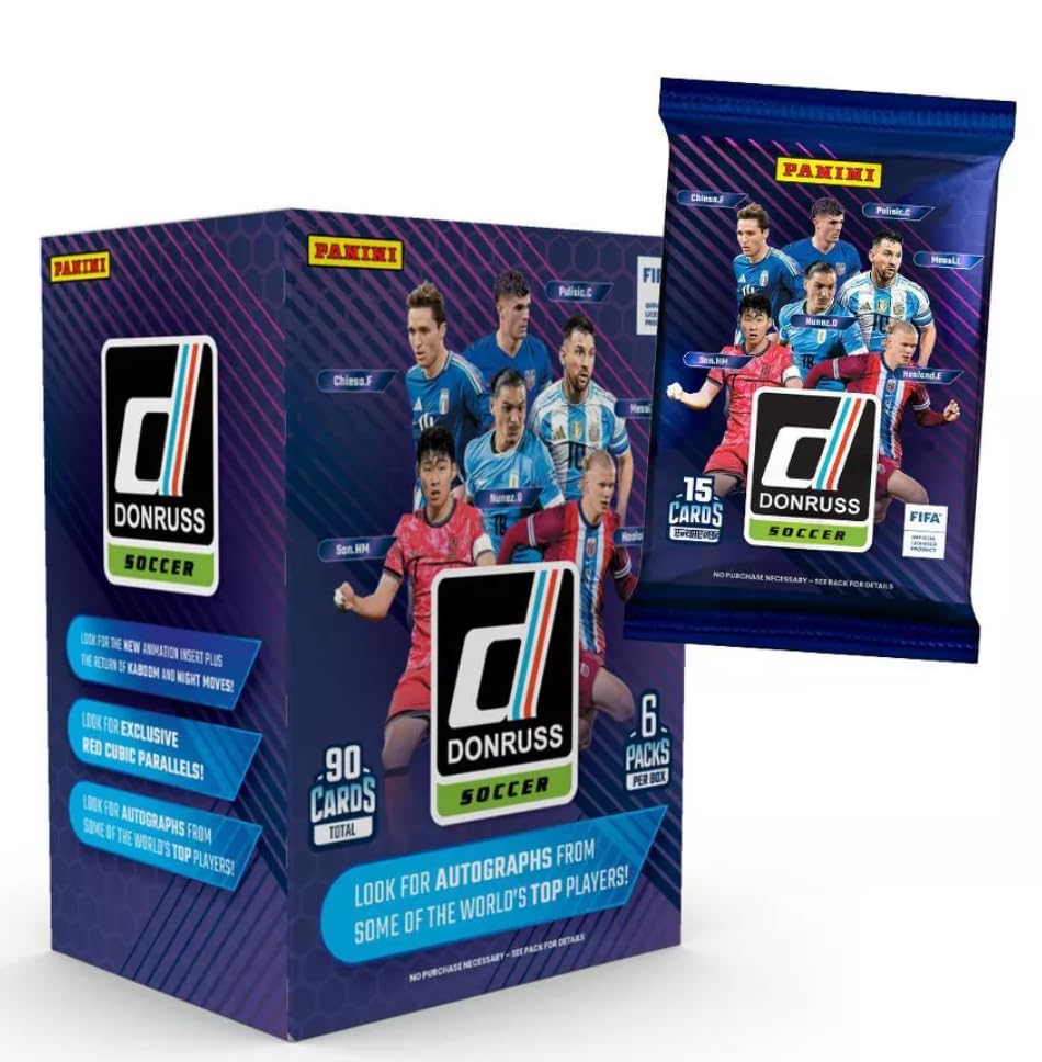 2024-2025 Panini Donruss Soccer Blaster Box - 6 Pack Of 15 Soccer Cards