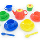 Peterkin Tea Set in Carry Case - Assorted Color, Plastic Material, Model 2536, Size 31 x 26 x 9 cm
