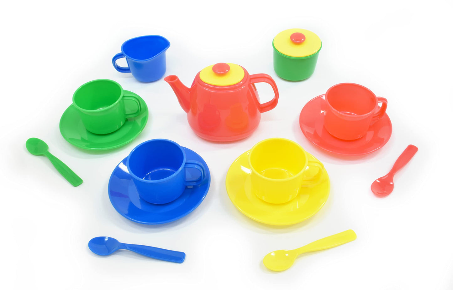 Peterkin Tea Set in Carry Case - Assorted Color, Plastic Material, Model 2536, Size 31 x 26 x 9 cm
