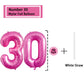 30 Number Balloon Pink 40 Inch Big Foil Mylar 30Th Balloons For 30 Year Old Men Women Birthday Party Decorations Wedding Anniver