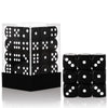 36 of Pack 12MM 6 Sided MINI Dice Set,Solid Black Game Dice Set, 6 Sided Standard Colored Dices for Tenzi, Bunco or Teaching Mat