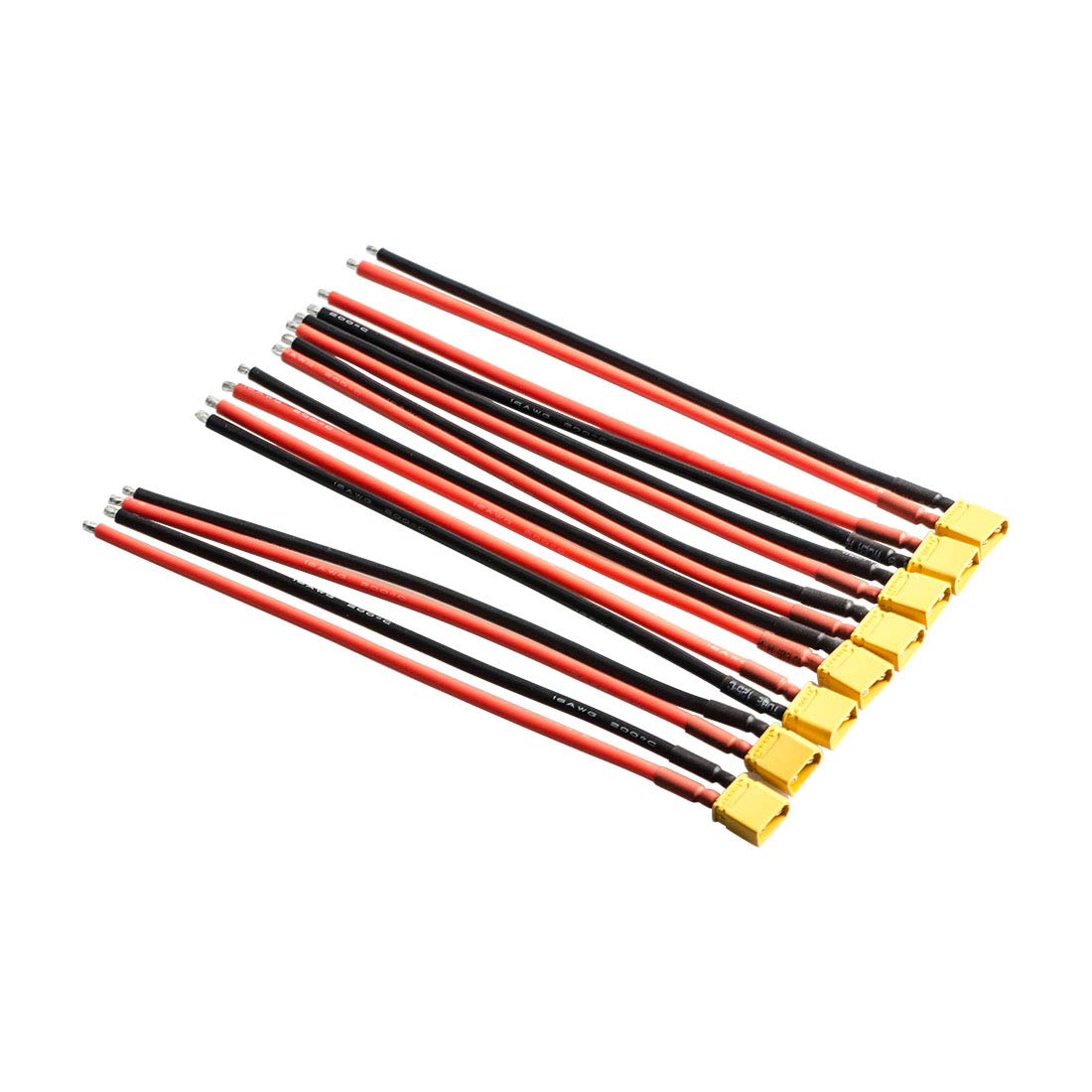 8 Pairs Xt30 Plug Male Female Connector With 150Mm 16Awg Silicone Wire For Rc Lipo Battery Fpv Drone