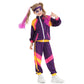 Nenahot Kids 80s Tracksuit Hip Hop Costume Retro Sportswear Sets 80s Colorblock Jacket Outfits for Boys Girls