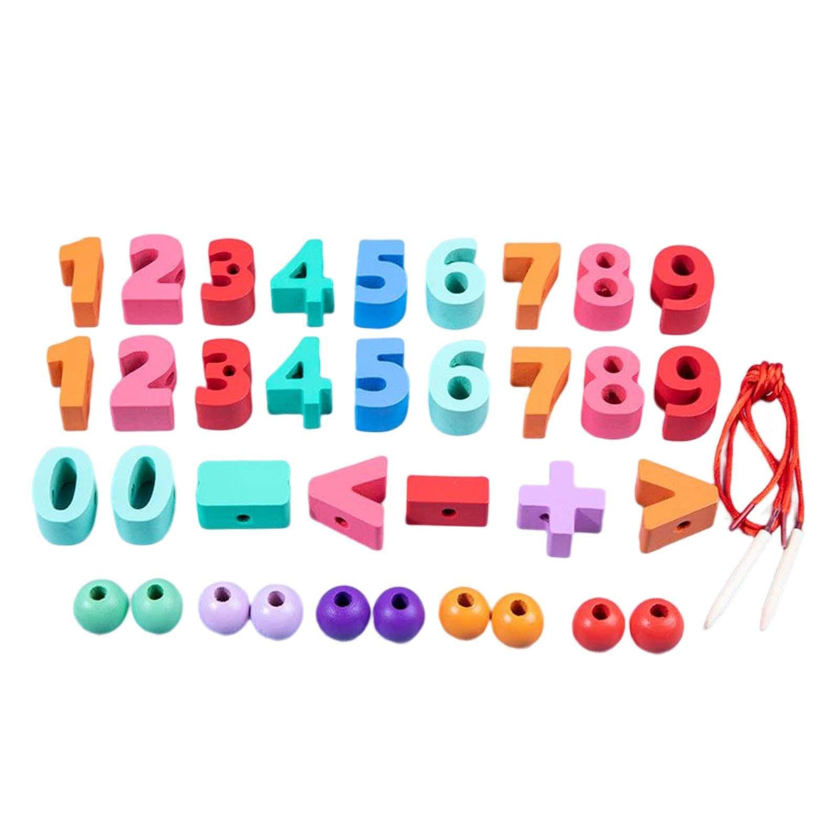 JAZZY PEARLS Wooden Threading Toys Preschool Lacing Beads Set for Educational Gifts Set D|Toys & Hobbies | Educational|1 Set Woo