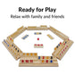 uvcany Rummy Cube Game Set for 6 Players - Wooden Racks, Portable Case, Multicolor Tiles, Family Classic Board Game