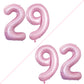 Goer Number 29 Balloons For 29Th Birthday Party Decorations,42 Inch Jumbo Foil Helium 92 Balloons For 92Nd Birthday Party Decoration (Light Pink)