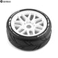 Chanmoo 1/8 RC On Road Car Tires and Wheels Rims 17mm Hex 103mm Rubber Rally Tyres for 1:8 Scale RC On-Road Racing Car HPI WR8 H