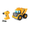 Build-A-Buddy John Deere Dump Truck Toy - Buildable Dump Truck Take Apart Toys with Toy Drill - AA Batteries Included - STEM Bui