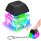 Keyboard Fidget Toys  Keyboard Fidget Keychain Keyboard Decompression Toys Keyboard Fidget Toy Button Stress Relief Gifts for mature-themed and Kids Finger Clicker Toys ADHD Toy Cool Fidgets(LED Light-Black)