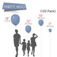 Partywoo Dusty Blue Balloons, 120 Pcs Boho Blue Balloons Different Sizes Pack Of 18 Inch 12 Inch 10 Inch 5 Inch Slate Blue Balloons For Balloon Garland Or Balloon Arch As Party Decorations, Blue-F16