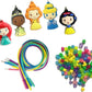 Disney Princess Necklace Activity, 160-Piece Jewelry Making Kit, Preschool Arts and Crafts, Kids Toys for Ages 3 Up