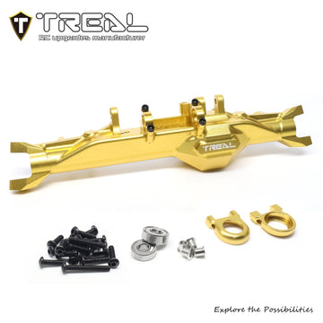 Treal Aluminum 7075 Front Axle Housing Cnc Billet Machined Upgrades For Vanquish Products H10 Optic(Gold)
