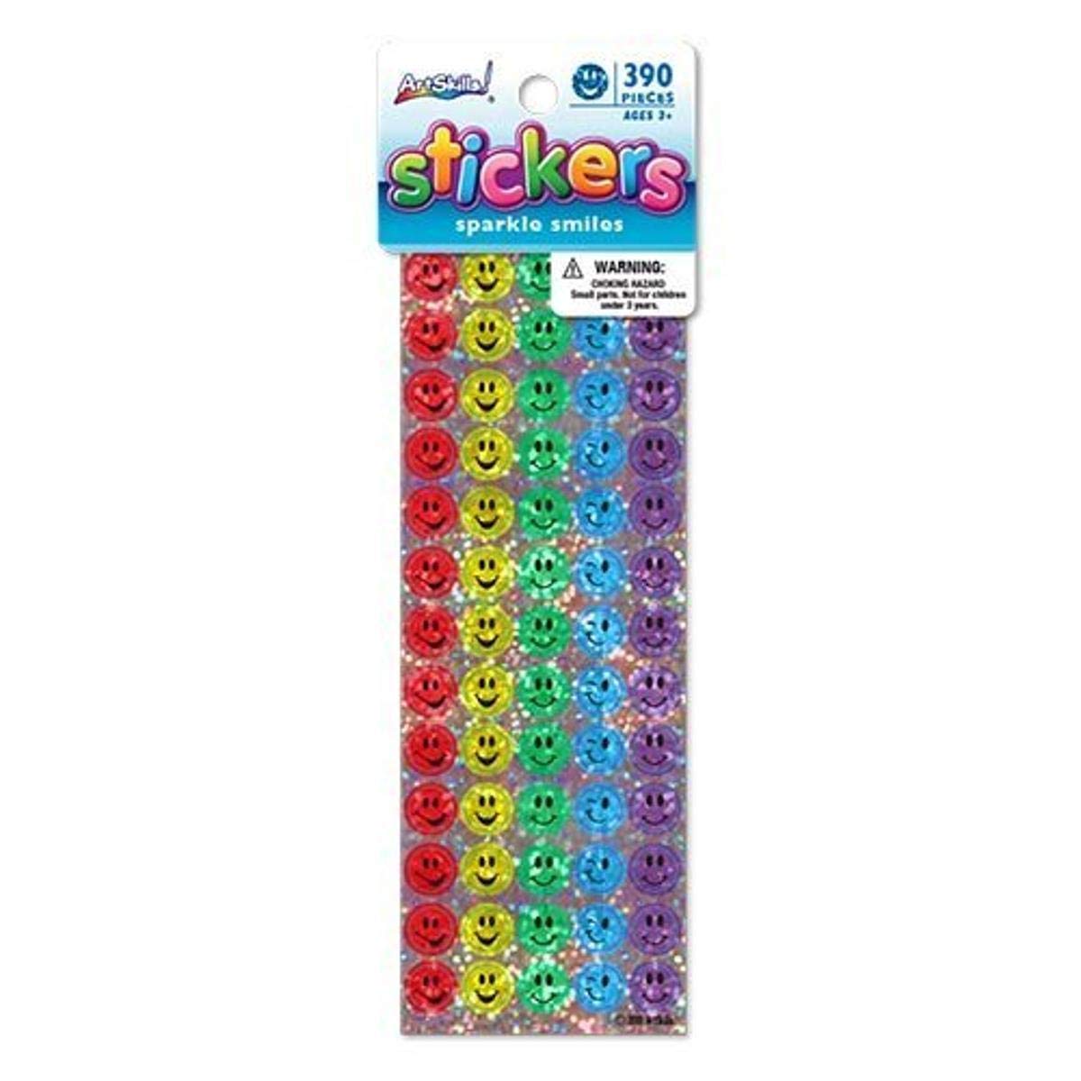 ArtSkills Assorted Stickers for Kids, Sparkle Smiles, 390 Count