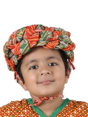 BookMyCostume Kids Rajasthani Pagdi Indian Traditional Turban For Boys And Men  Multicolor