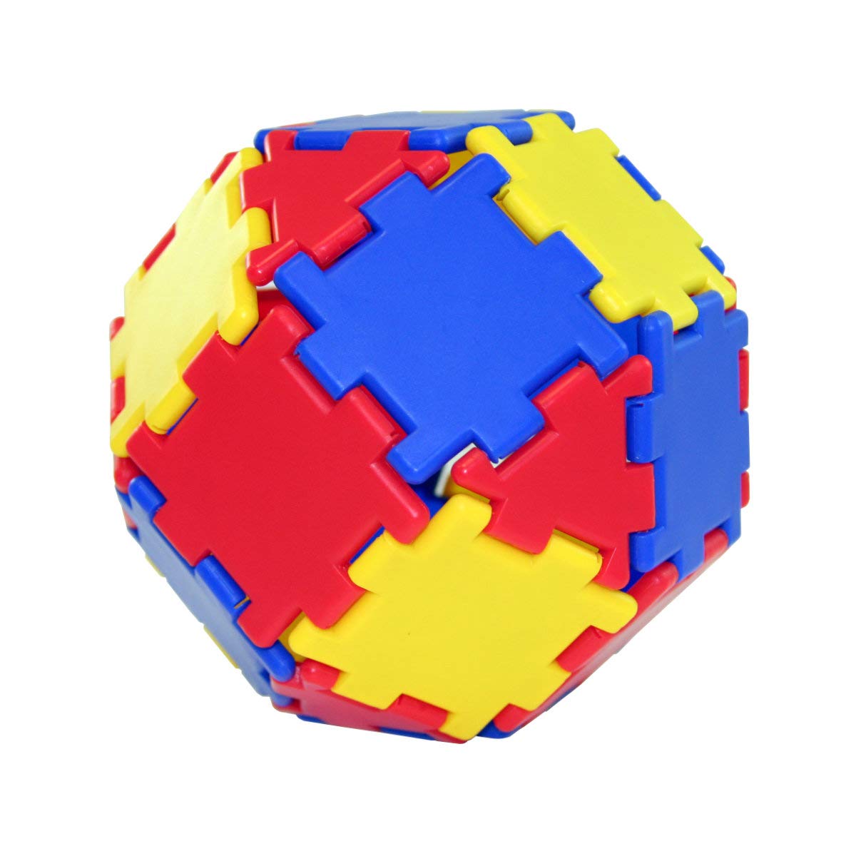 Polydron Kids Junior Construction Set In Multicolored - Educational Toy Interlocking Building Kit - 3+ Years - 124 Pieces