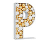 3Ft Large Marquee Letters Mosaic Balloon Frame Pre-Cut Foam Board Marquee Light Up Letters P For Birthday Party Decorations,Wedd