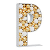 3Ft Large Marquee Letters Mosaic Balloon Frame Pre-Cut Foam Board Marquee Light Up Letters P For Birthday Party Decorations,Wedd